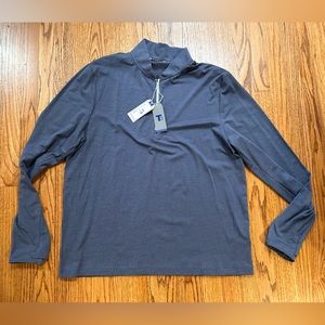 Southern Tide Men's Harbour Heather Performance Quarter Zip Pullover, XL